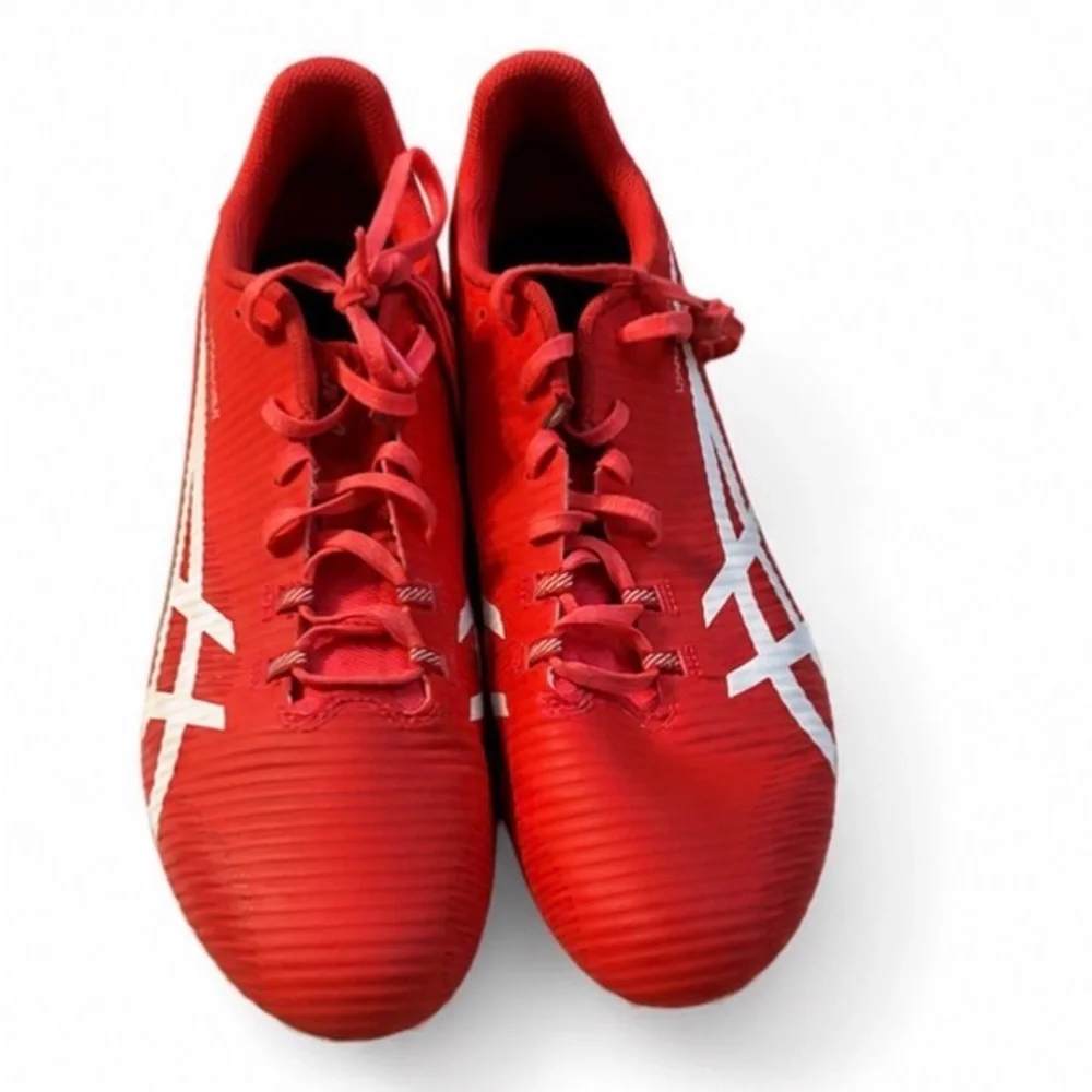 Red Track Spike Shoe - White Cleat Sole